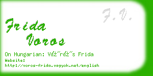 frida voros business card